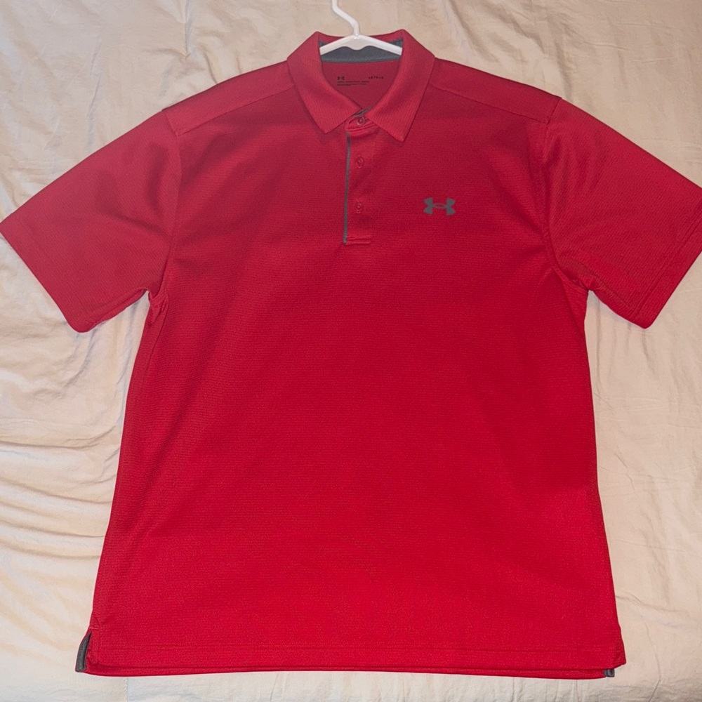 Under Armour Men's Vibrant Red Polo Shirt
